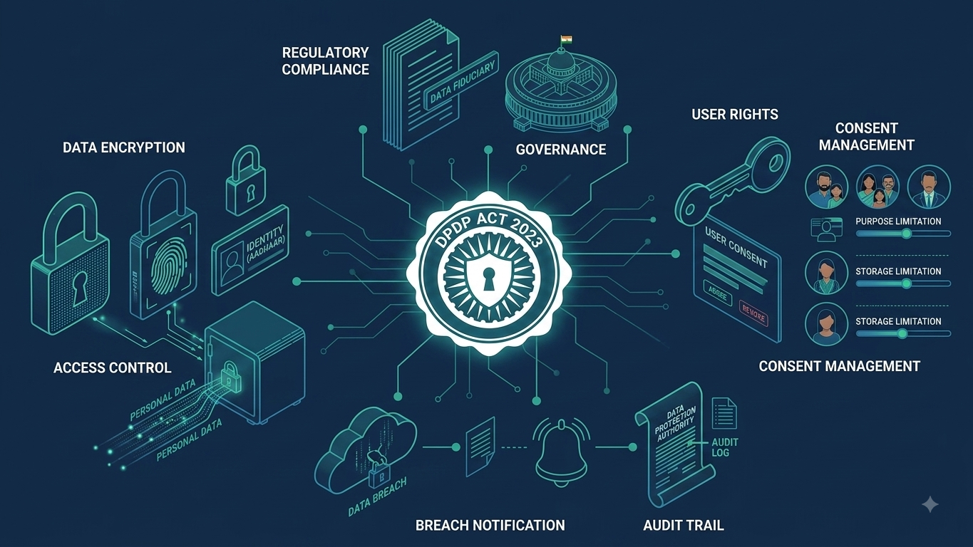 image depicting Nitisagar's data privacy model, DPDP Act